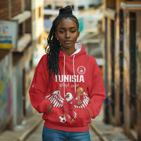 Custom Tunisia Football Hoodie Eagles of Carthage Rise - Wonder Print Shop
