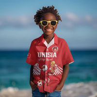 Custom Tunisia Football Kid Hawaiian Shirt Eagles of Carthage Rise LT15