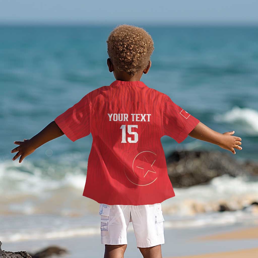 Custom Tunisia Football Kid Hawaiian Shirt Eagles of Carthage Rise LT15