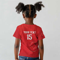 Custom Tunisia Football Kid T shirt Eagles of Carthage Rise LT15