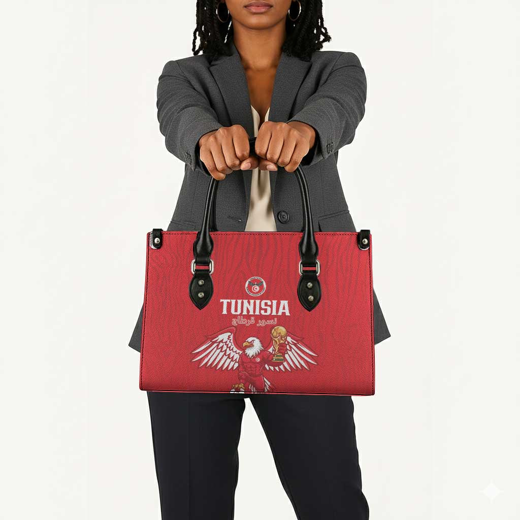 Tunisia Football Leather Bag Eagles of Carthage Rise - Wonder Print Shop