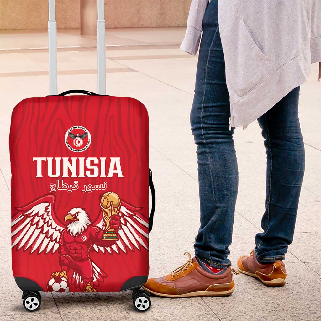 Tunisia Football Luggage Cover Eagles of Carthage Rise - Wonder Print Shop