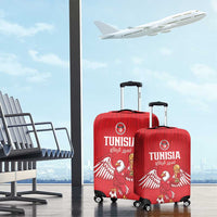 Tunisia Football Luggage Cover Eagles of Carthage Rise - Wonder Print Shop