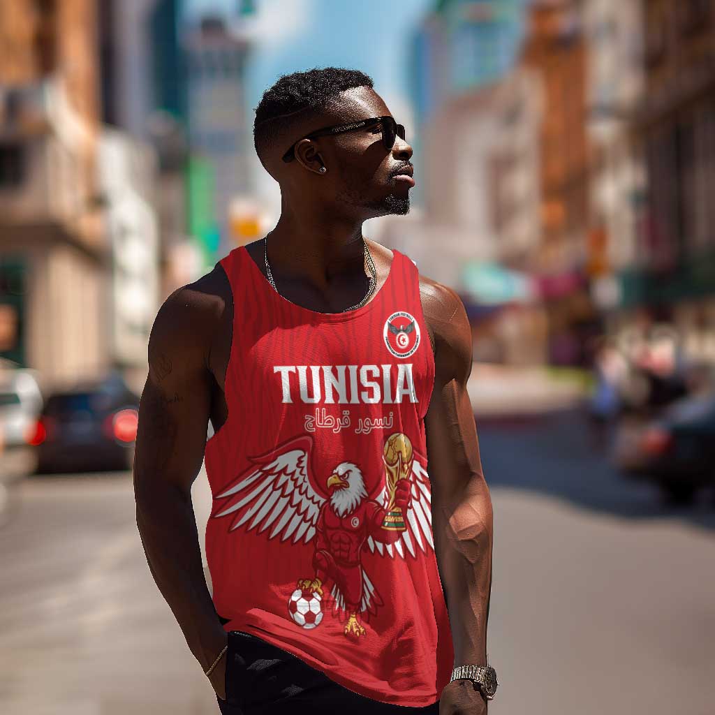 Custom Tunisia Football Men Tank Top Eagles of Carthage Rise - Wonder Print Shop