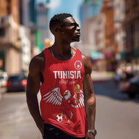 Custom Tunisia Football Men Tank Top Eagles of Carthage Rise - Wonder Print Shop
