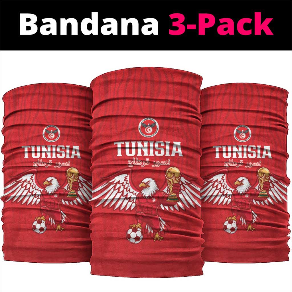 Tunisia Football Neck Gaiter Eagles of Carthage Rise - Wonder Print Shop