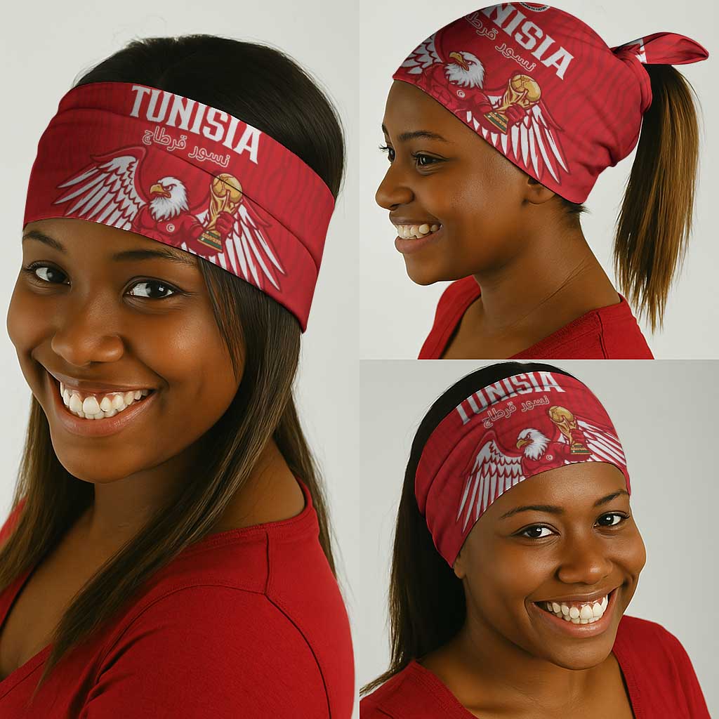 Tunisia Football Neck Gaiter Eagles of Carthage Rise - Wonder Print Shop