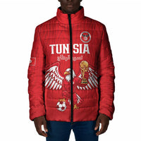 Custom Tunisia Football Padded Jacket Eagles of Carthage Rise - Wonder Print Shop