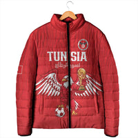 Custom Tunisia Football Padded Jacket Eagles of Carthage Rise - Wonder Print Shop