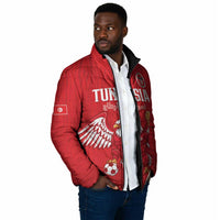 Custom Tunisia Football Padded Jacket Eagles of Carthage Rise - Wonder Print Shop
