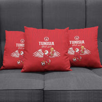 Tunisia Football Pillow Cover Eagles of Carthage Rise - Wonder Print Shop