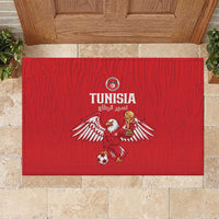 Tunisia Football Rubber Doormat Eagles of Carthage Rise - Wonder Print Shop