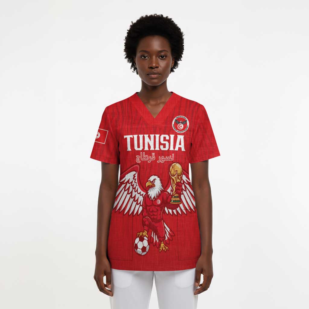Custom Tunisia Football Scrub Top Eagles of Carthage Rise - Wonder Print Shop