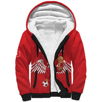Custom Tunisia Football Sherpa Hoodie Eagles of Carthage Rise - Wonder Print Shop
