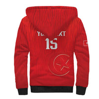 Custom Tunisia Football Sherpa Hoodie Eagles of Carthage Rise - Wonder Print Shop