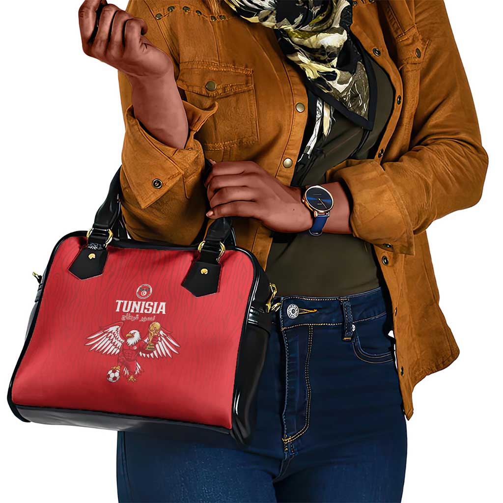 Tunisia Football Shoulder Handbag Eagles of Carthage Rise - Wonder Print Shop