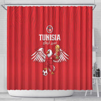 Tunisia Football Shower Curtain Eagles of Carthage Rise - Wonder Print Shop