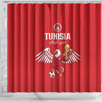 Tunisia Football Shower Curtain Eagles of Carthage Rise - Wonder Print Shop