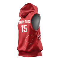 Custom Tunisia Football Sleeveless Hoodie Eagles of Carthage Rise - Wonder Print Shop