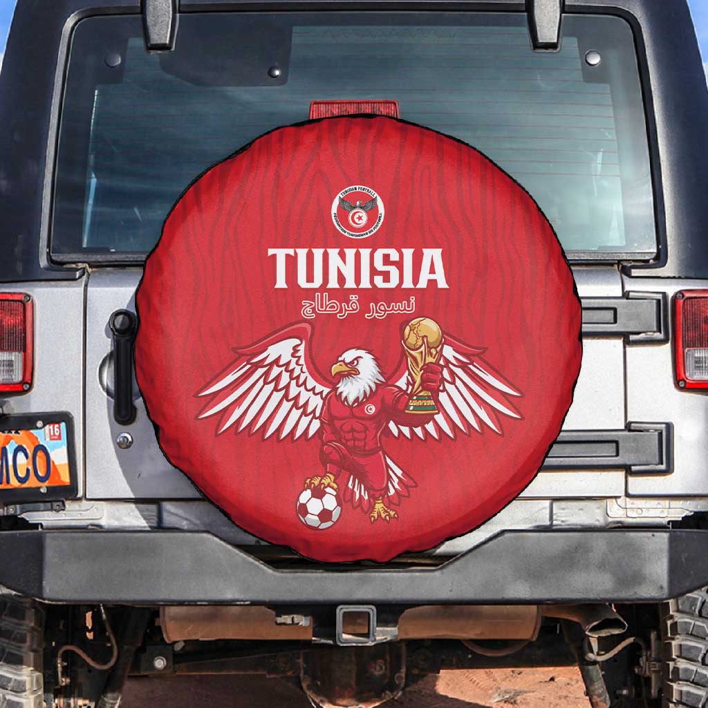 Tunisia Football Spare Tire Cover Eagles of Carthage Rise - Wonder Print Shop