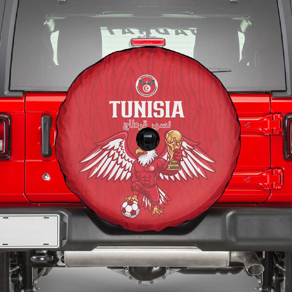 Tunisia Football Spare Tire Cover Eagles of Carthage Rise - Wonder Print Shop