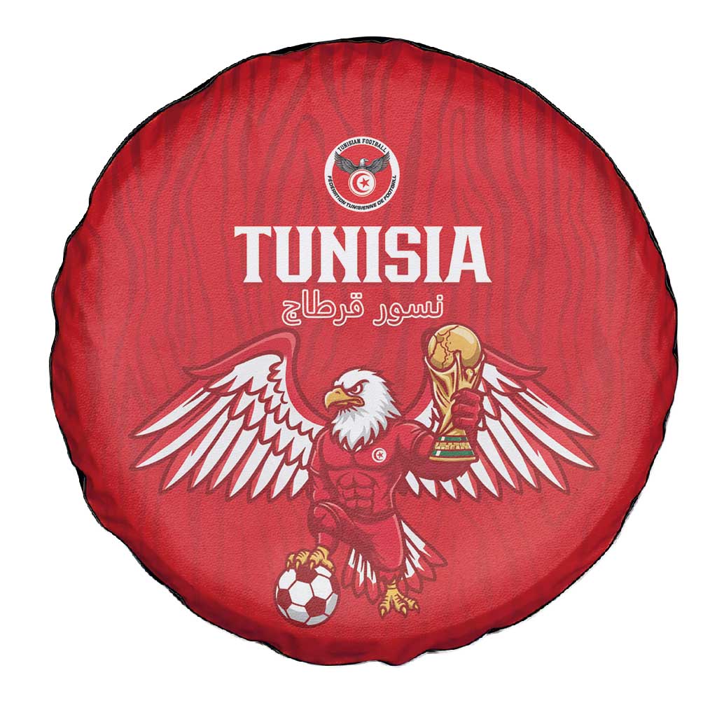 Tunisia Football Spare Tire Cover Eagles of Carthage Rise - Wonder Print Shop