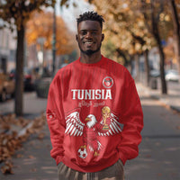 Custom Tunisia Football Sweatshirt Eagles of Carthage Rise - Wonder Print Shop