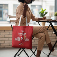 Tunisia Football Tote Bag Eagles of Carthage Rise - Wonder Print Shop