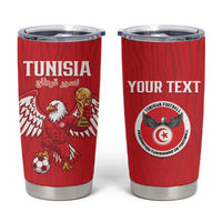 Custom Tunisia Football Tumbler Cup Eagles of Carthage Rise - Wonder Print Shop