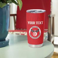 Custom Tunisia Football Tumbler Cup Eagles of Carthage Rise - Wonder Print Shop