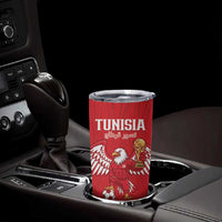 Custom Tunisia Football Tumbler Cup Eagles of Carthage Rise - Wonder Print Shop