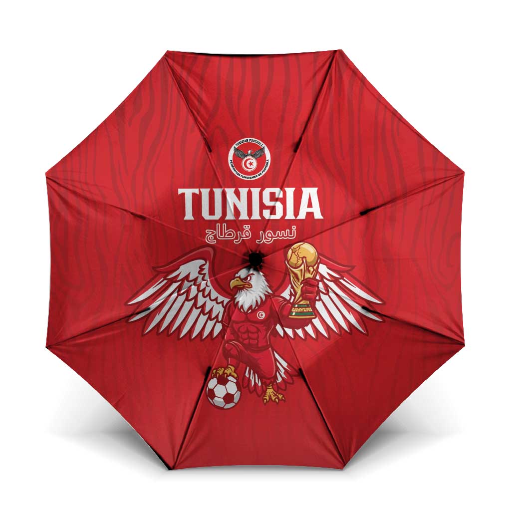 Tunisia Football Umbrella Eagles of Carthage Rise - Wonder Print Shop
