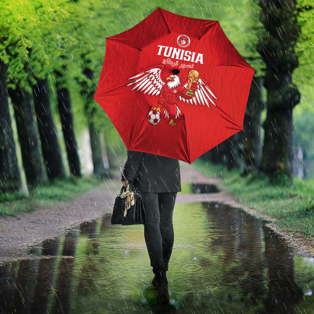 Tunisia Football Umbrella Eagles of Carthage Rise - Wonder Print Shop