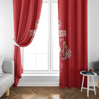 Tunisia Football Window Curtain Eagles of Carthage Rise - Wonder Print Shop