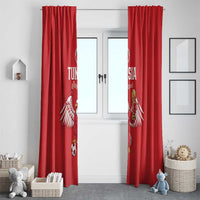 Tunisia Football Window Curtain Eagles of Carthage Rise - Wonder Print Shop