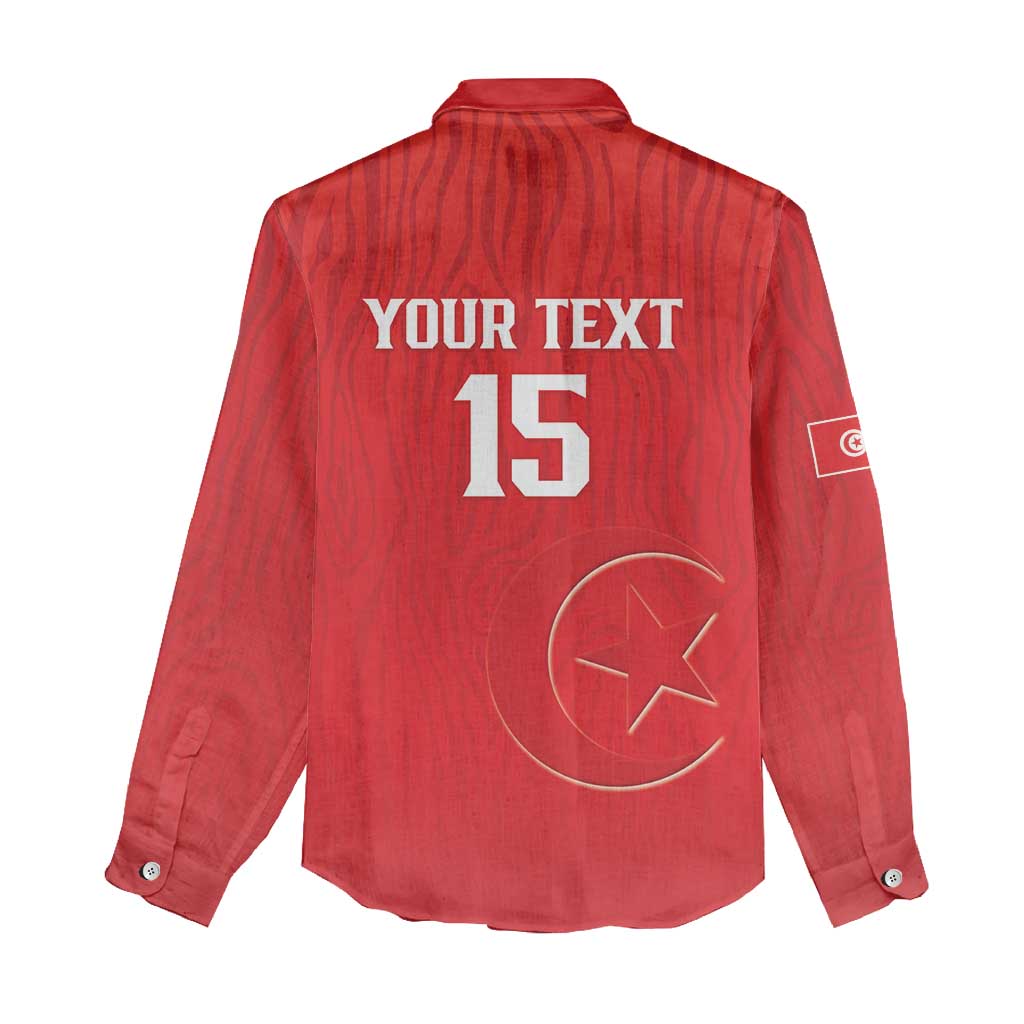 Custom Tunisia Football Women Casual Shirt Eagles of Carthage Rise - Wonder Print Shop