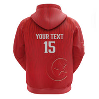 Custom Tunisia Football Zip Hoodie Eagles of Carthage Rise - Wonder Print Shop