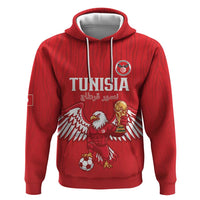 Custom Tunisia Football Zip Hoodie Eagles of Carthage Rise - Wonder Print Shop