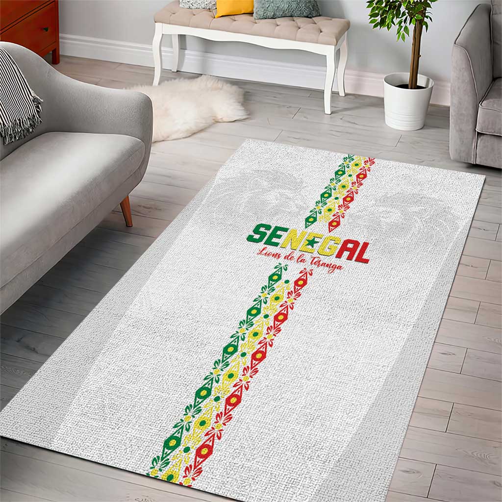 Senegal Football Area Rug Go Champions Lions de la Teranga - Wonder Print Shop