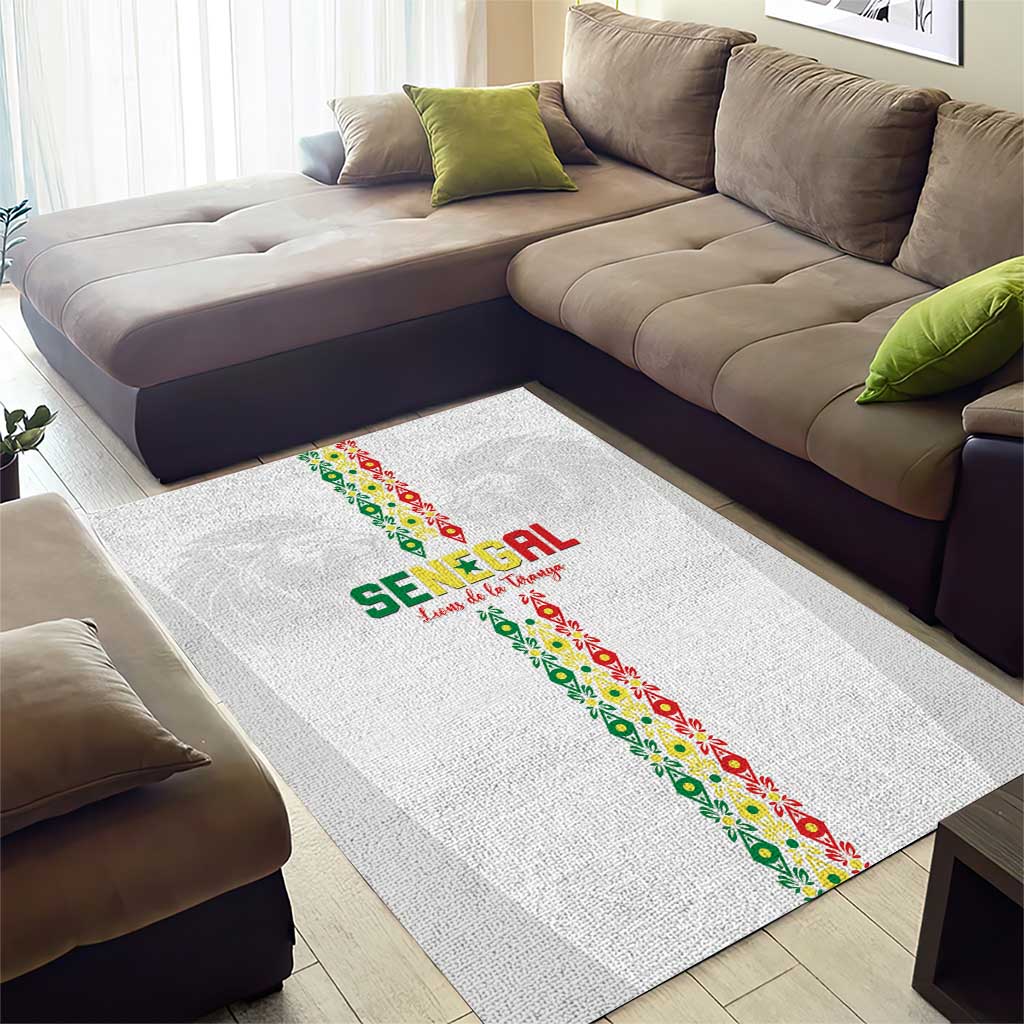 Senegal Football Area Rug Go Champions Lions de la Teranga - Wonder Print Shop