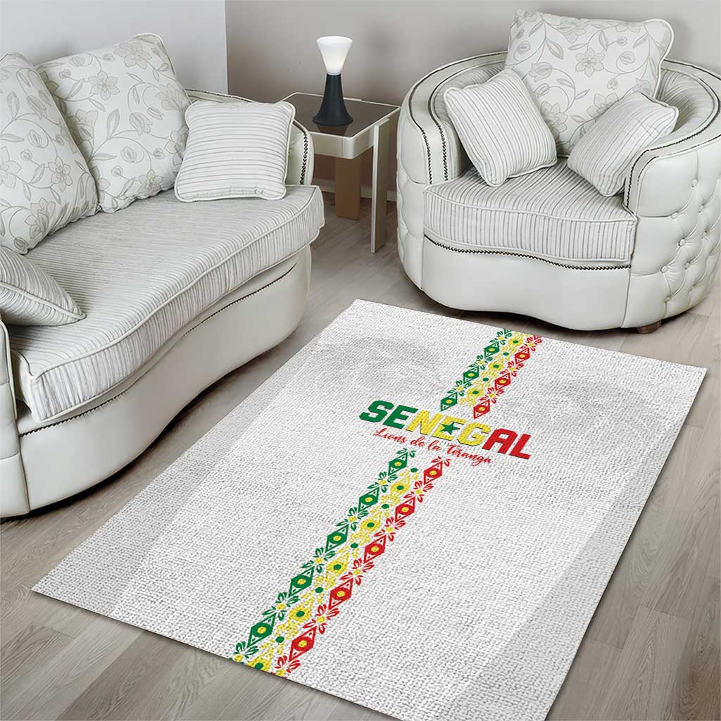 Senegal Football Area Rug Go Champions Lions de la Teranga - Wonder Print Shop