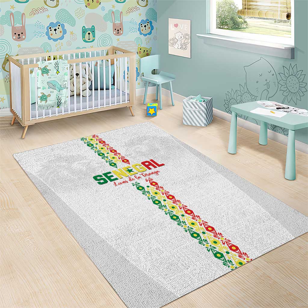 Senegal Football Area Rug Go Champions Lions de la Teranga - Wonder Print Shop