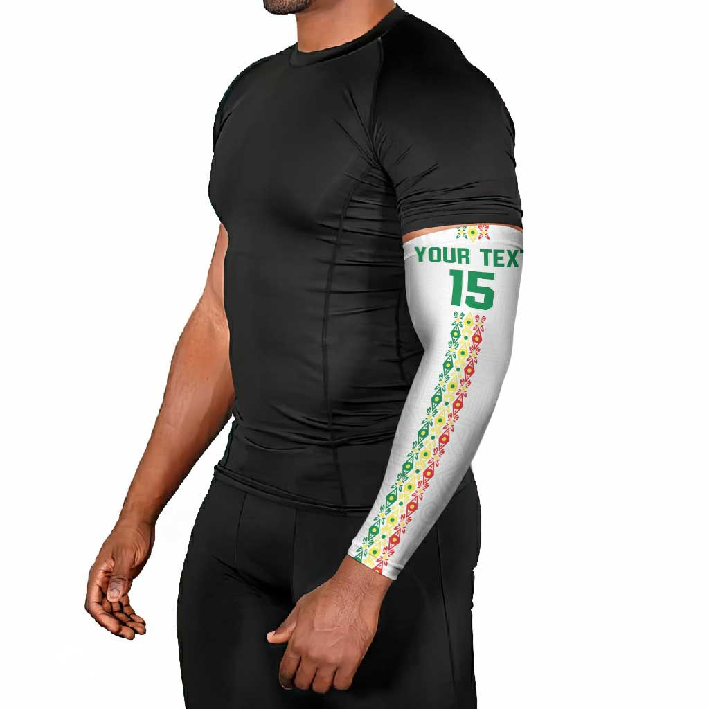 Custom Senegal Football Arm Sleeves Go Champions Lions de la Teranga - Wonder Print Shop