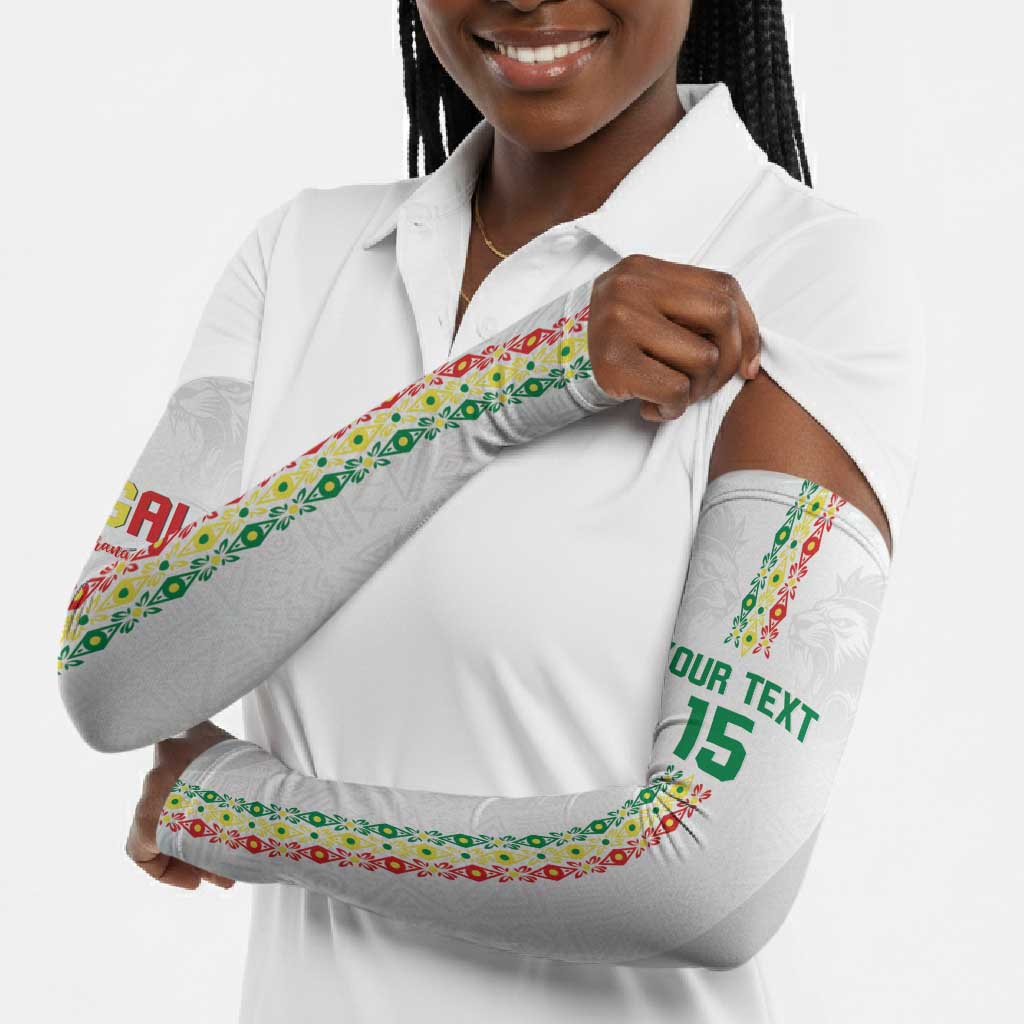 Custom Senegal Football Arm Sleeves Go Champions Lions de la Teranga - Wonder Print Shop