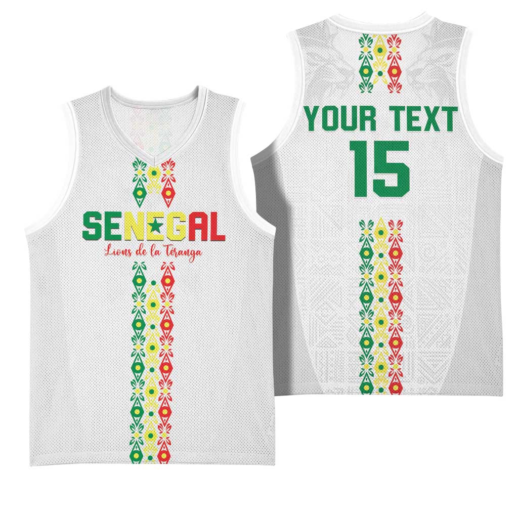 Custom Senegal Football Basketball Jersey Go Champions Lions de la Teranga - Wonder Print Shop