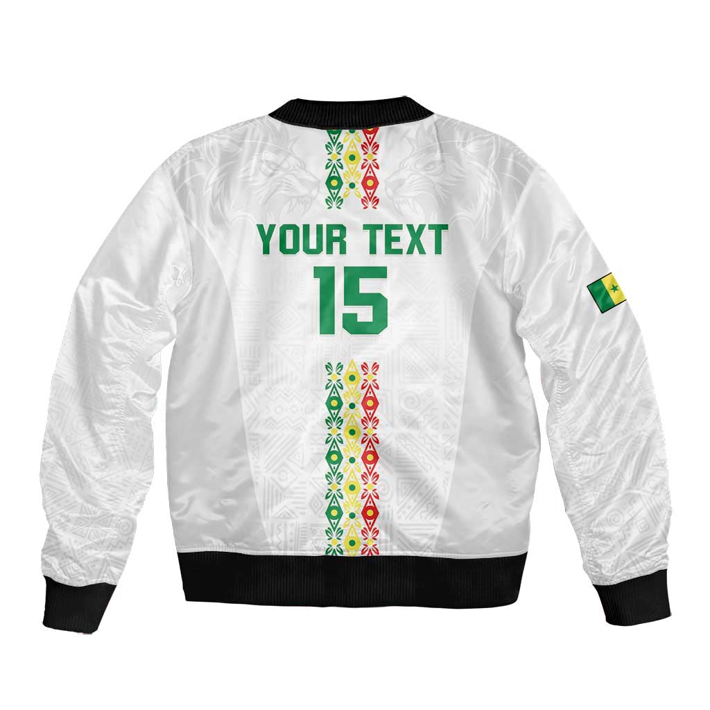 Custom Senegal Football Bomber Jacket Go Champions Lions de la Teranga - Wonder Print Shop