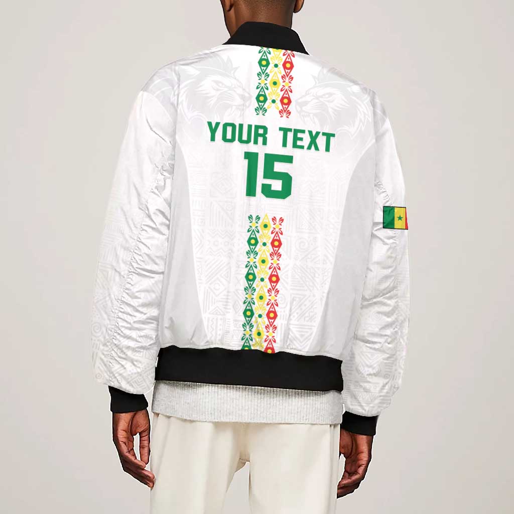 Custom Senegal Football Bomber Jacket Go Champions Lions de la Teranga - Wonder Print Shop