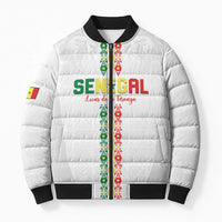 Custom Senegal Football Bomber Puffer Jacket Go Champions Lions de la Teranga - Wonder Print Shop
