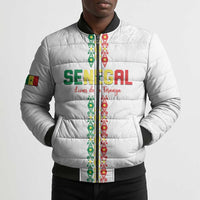 Custom Senegal Football Bomber Puffer Jacket Go Champions Lions de la Teranga - Wonder Print Shop