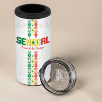 Custom Senegal Football 4 in 1 Can Cooler Tumbler Go Champions Lions de la Teranga - Wonder Print Shop